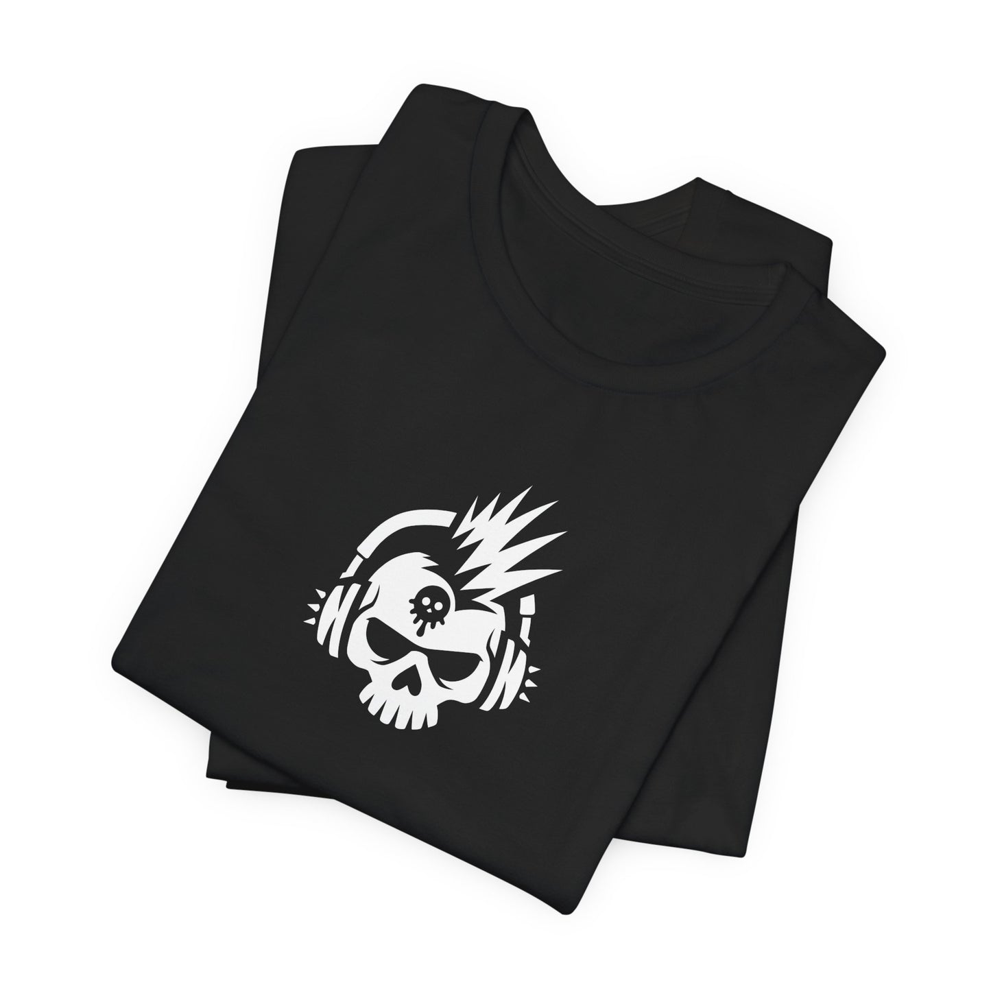 Punk Skull with Headphones Tee Shirt