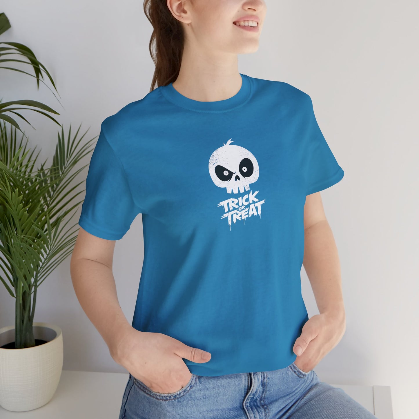Skull Pumpkin Trick or Treat Tee | Halloween Shirt