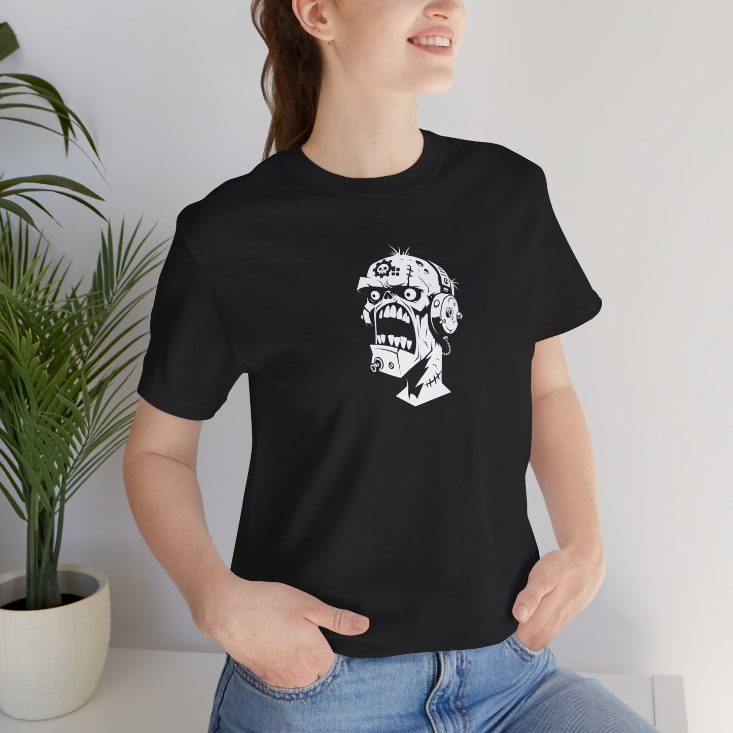 Zombie Head Illustration T-Shirt